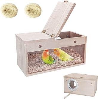 Transparent Wood Bird Nesting Box-M