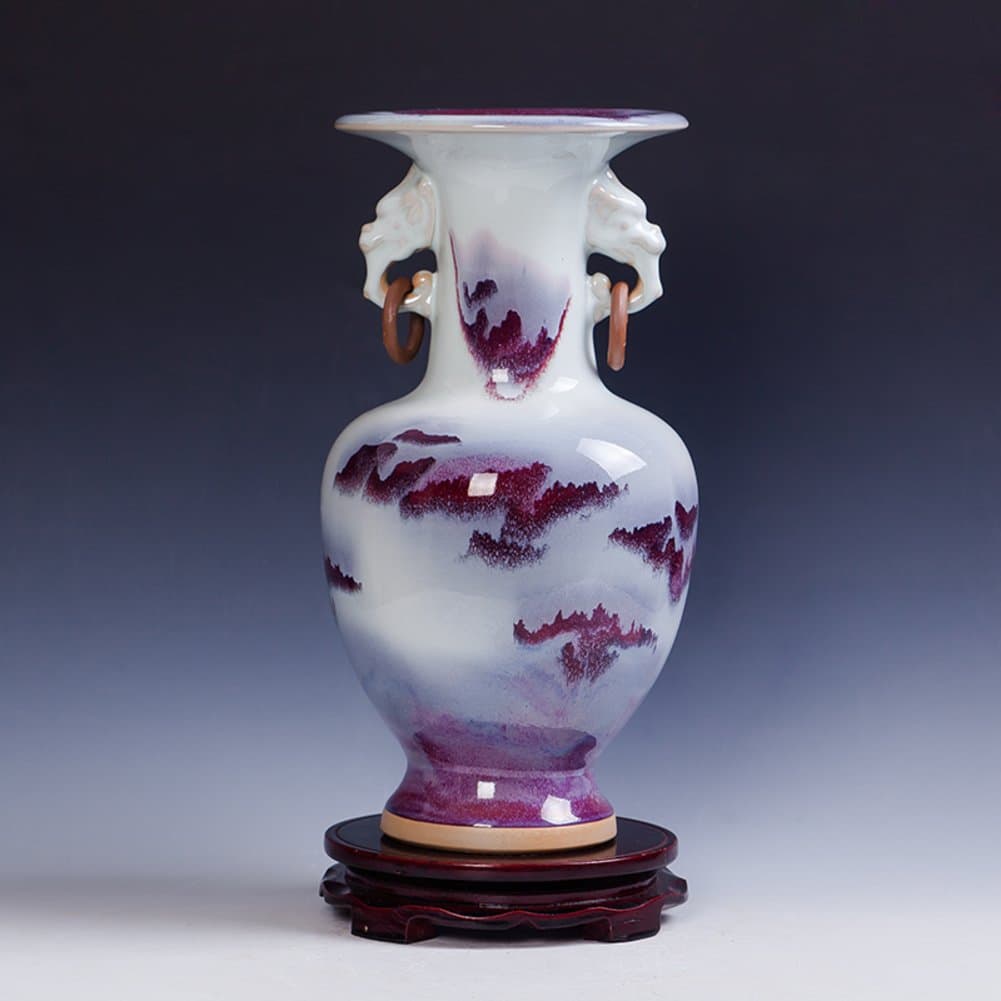 Classic ceramic vase,Chinese ceramic creative vase decorative flower vase for home decoration-A W6*H12inch(15*30cm)
