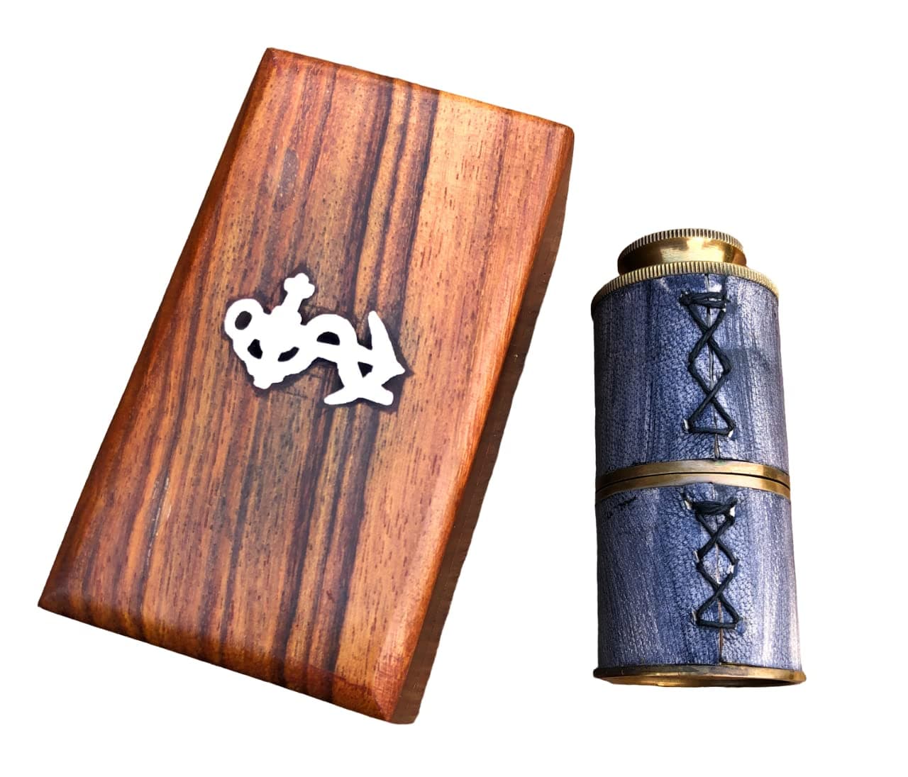 Handtooled Handcrafted Antique Brass Pullout Telescope