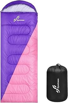 Outdoor Sleeping Bag for Camping: Sportneer 3-4 Seasons Summer Sleeping Bag Winter Sleeping Bag Small Pack Size Portable Ultralight 1.7 kg Full Filling for Adults Trekking Travel