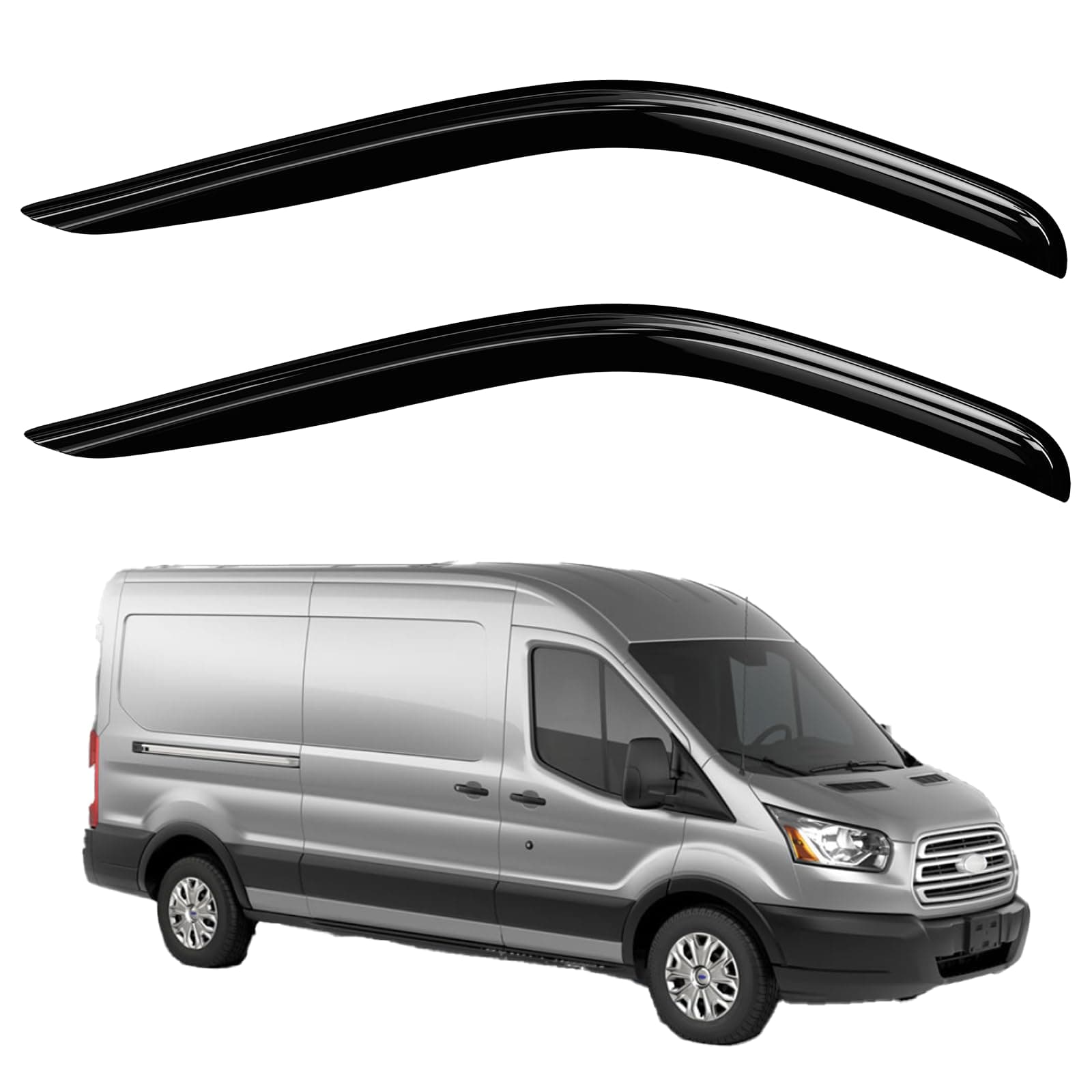 Window Visors Rain Guards for Ford Transit 2014-2024 (2pcs)