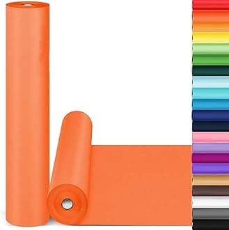 Orange Wrapping Paper, 15"x900" (75FT) Art Craft Kraft Poster Construction Bulletin Board Decorative Paper Roll, Perfect for Christmas, Halloween, Eid, Anniversary, Wedding, Birthday 80GSM 55LB