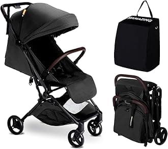 Ultra Air Lightweight Baby Travel Stroller with Carbon Fiber Frame, Compact & Airplane-Friendly, One-Handed Fold, 11.6 lbs, Perfect for Toddlers, Jet