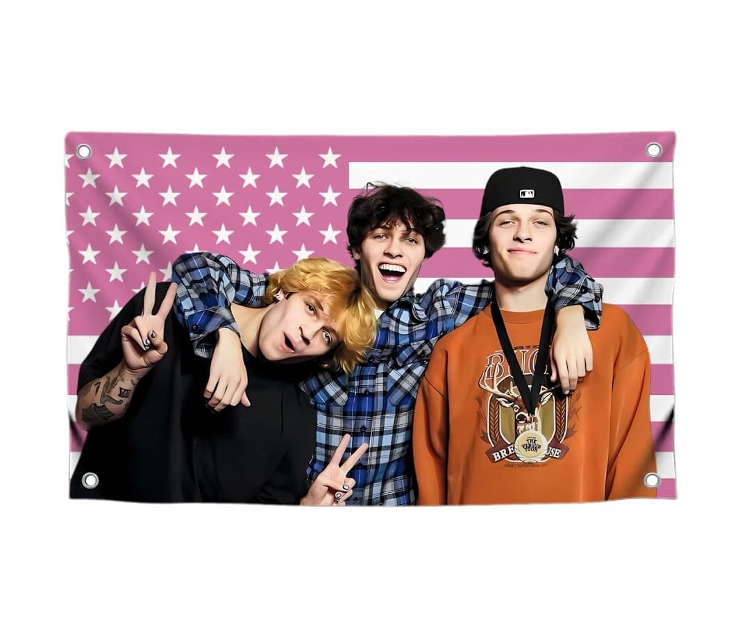 3x5 Ft American Triplets Single Sided Flag with 4 Grommets - Funny Polyester Tapestry Banners for Bedroom College Dorm Concert Bar Decor - Triplets Flag Polyester Decor for Indoor or Outdoor