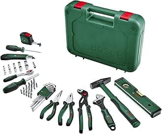 Bosch Advanced 52 Piece Hand Tool Set (Set of High Quality Tools for Experienced DIY, Long Life, High Quality Materials, Ergonomic Design)