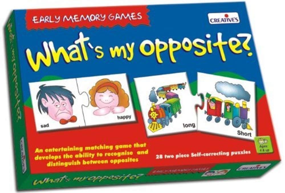 Creative’s What’s My Opposite| Fun Game to Match and Learn Opposite Words Puzzles| Picture Matching Puzzles| Pre-School Learning Puzzles for Boys & Girls| 56 Pieces Puzzles| Ages 4 & Up