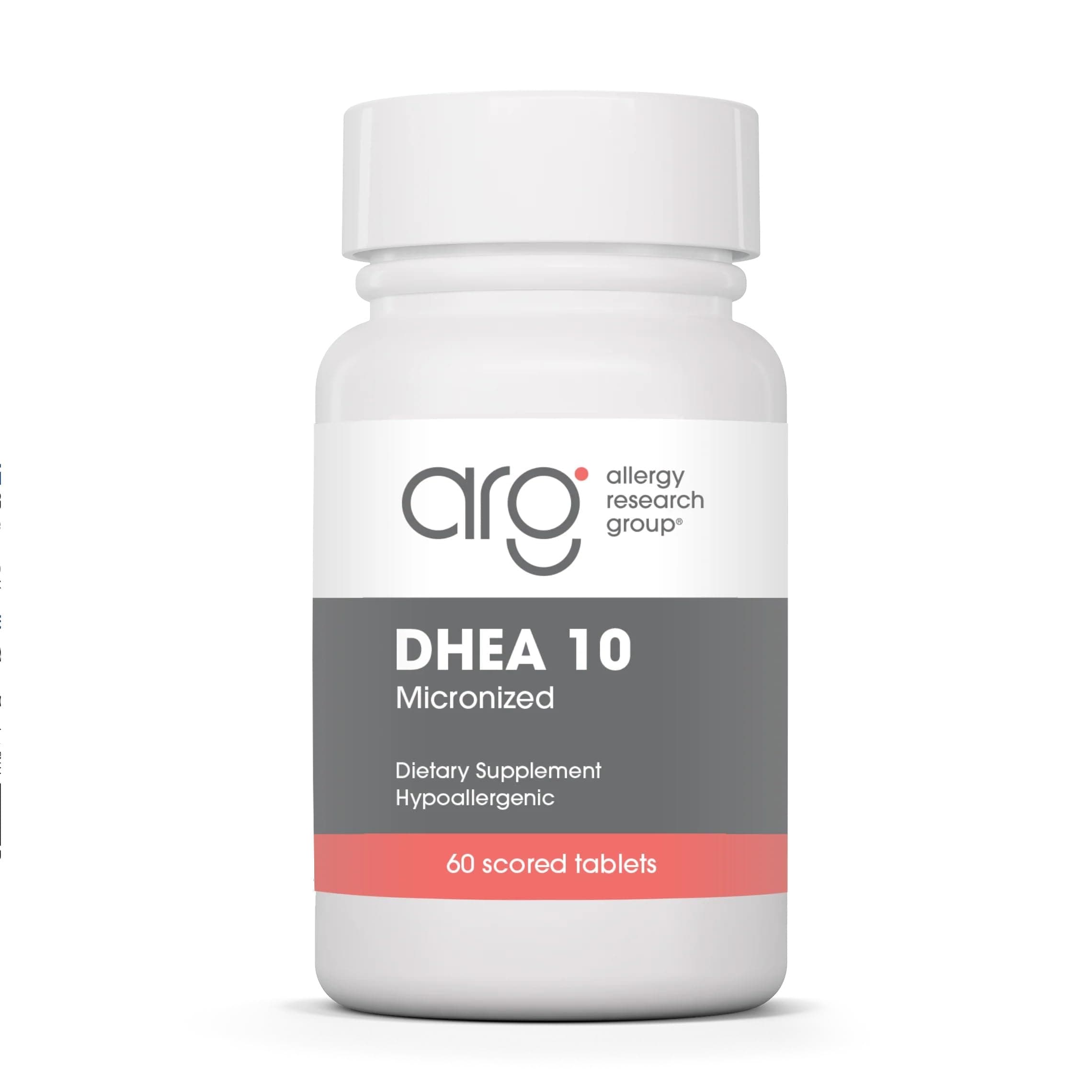 Allergy Research Group ARG DHEA 10 Micronized Lipid Matrix - Supports Hormone Balance & Brain Function - Delivers 10 mg DHEA - Micronized & Plant Sourced - Hypoallergenic - 60 Servings - 60 Capsules
