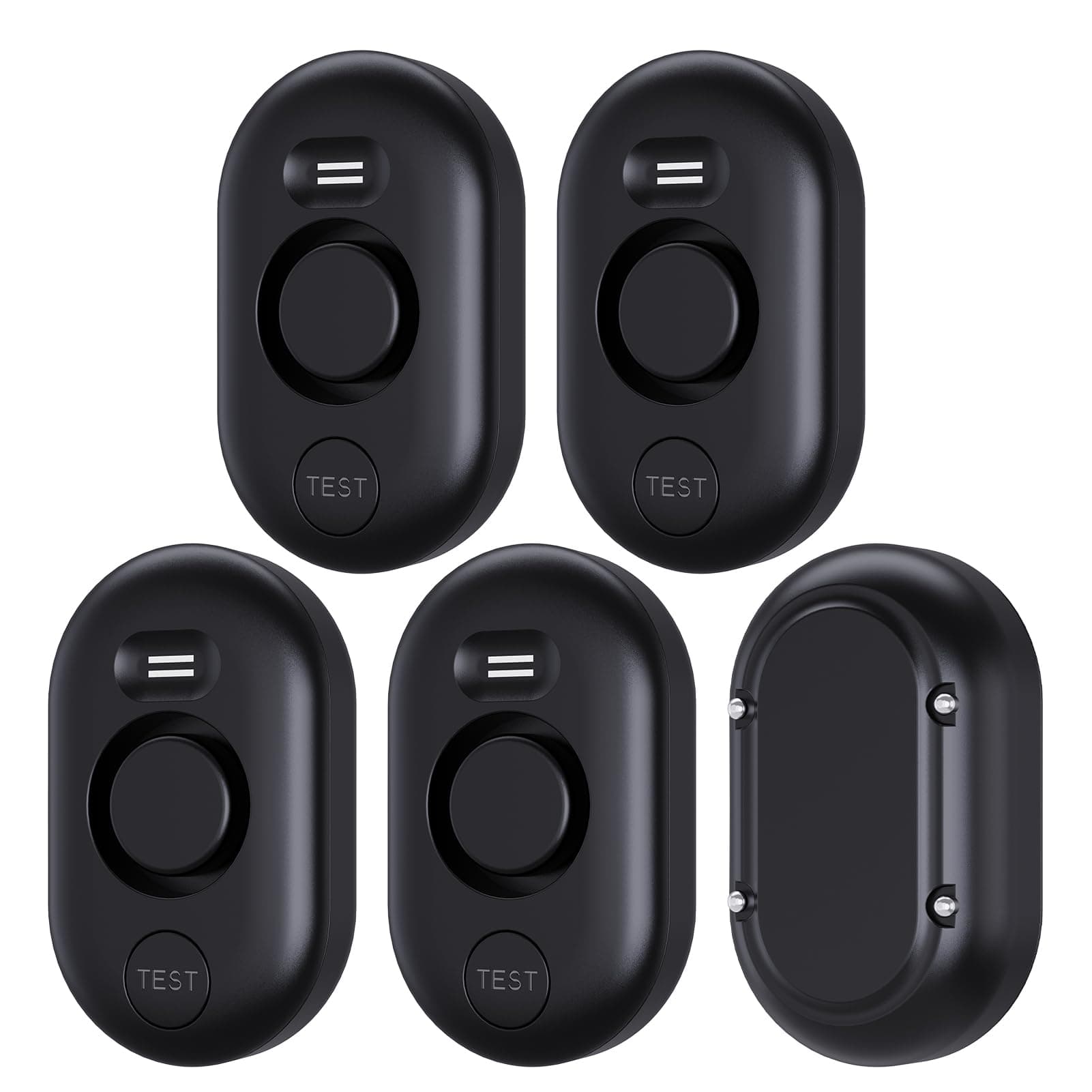 5 Pack WD60 Water Leak Detectors for Home, 100dB Water Sensor Alarm for Basement, Leakage Detection Device for Pipe/Drain/Under Sink Drip, Floor Flood in Bathroom/Kitchen/Toilet/Laundry Room, Black