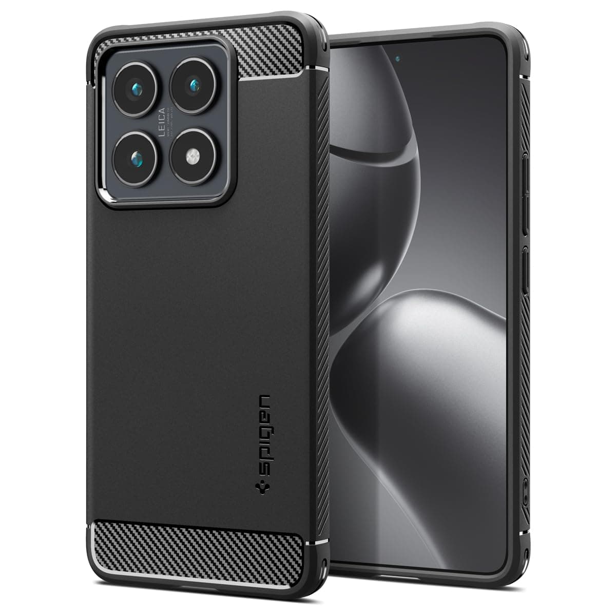 Spigen Rugged Armor Designed for Xiaomi 14T Pro Case (2025) [Military-Grade Protection] - Matte Black