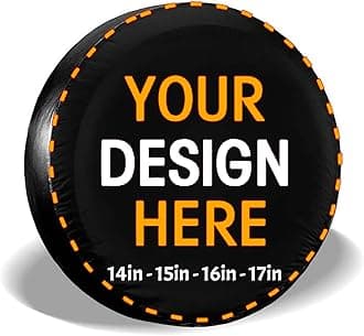 Custom Spare Tire Cover Add Your Own Text Logo Image Personalized Waterproof Universal Wheel Tire Protector Customized Wheel Cover Fits Tire for Many Vehicles (16 inch)