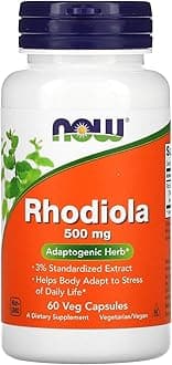 NOW Foods Rhodiola 500MG 3PCT Extract60 VCAP, 60 CT