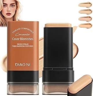 Flawless Eraser Foundation Stick,Korean Hydrating Lightweight Foundation Stick with Brush,Multi-Use Foundation Stick Makeup, Waterproof Thin and Cover Blemishes for All Skin Types (natural, 02)