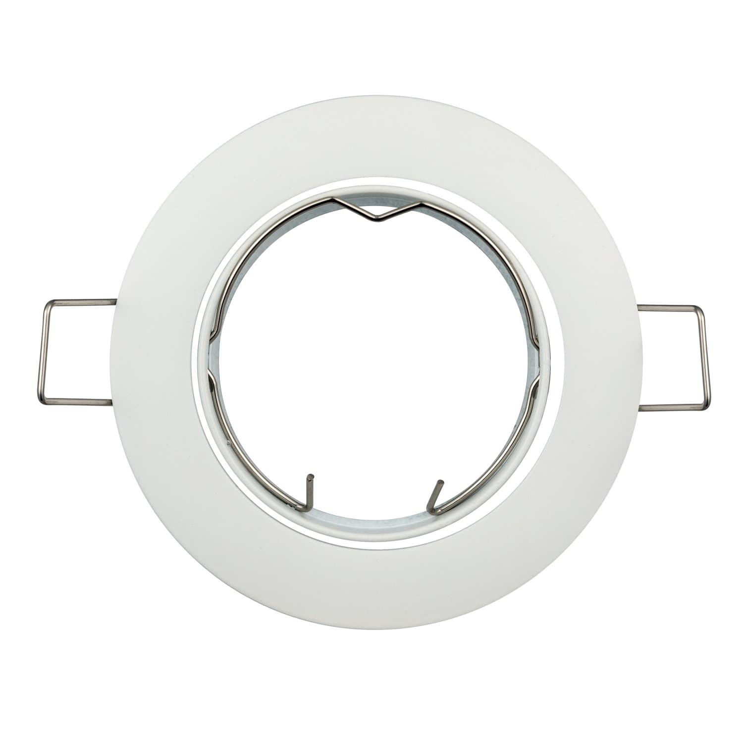 Pack of 10 Recessed Lighting Frame GU5.3 MR16 Fitting Frost White Ceiling Downlight Fitting 60mm(2.36in) Cutout(Frost White)