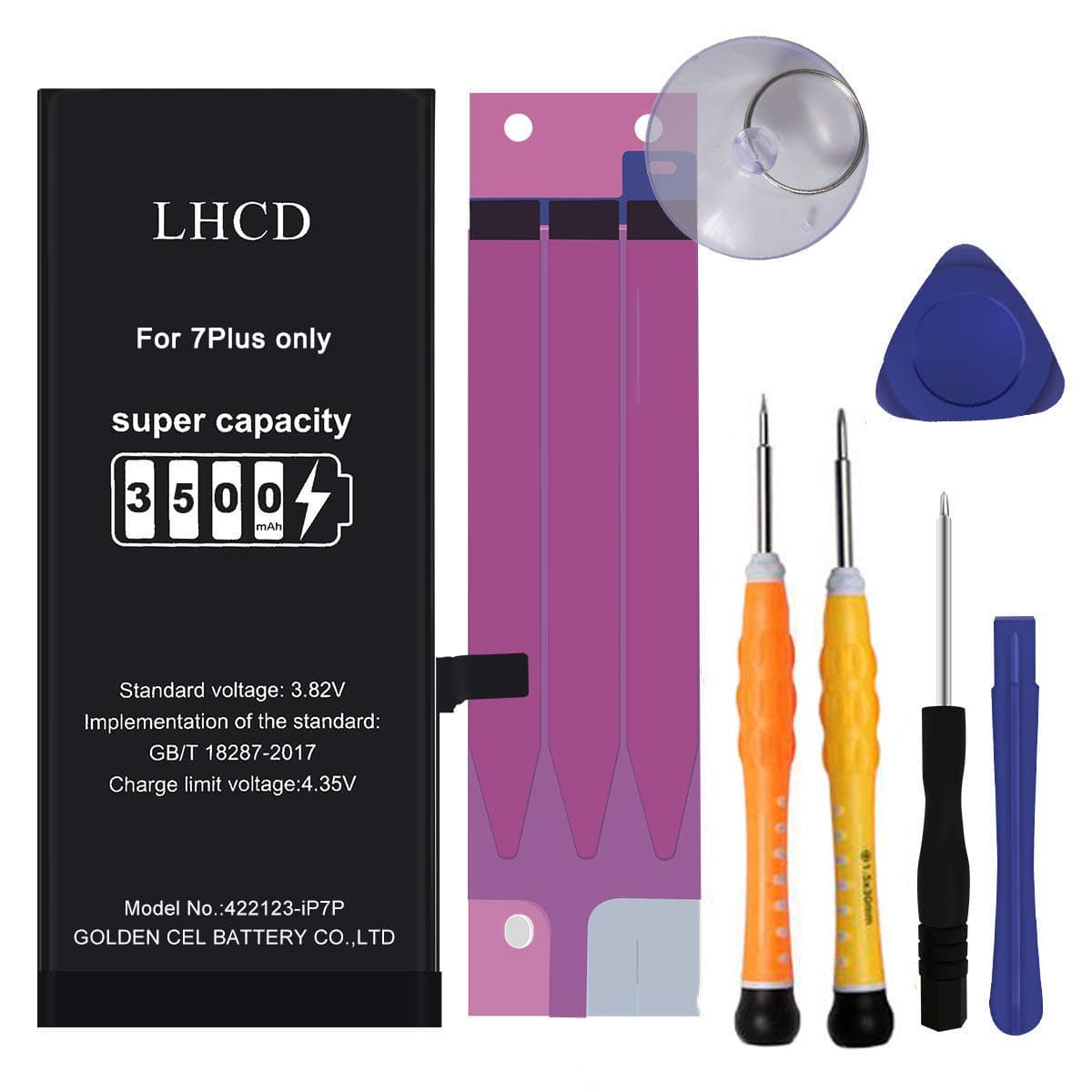 Battery Compatible for iPhone 7 Plus, High Capacity 3500mAh Li-ion Replacement Battery, with Full Set Professional Tool and Instruction- 24 Months Warranty