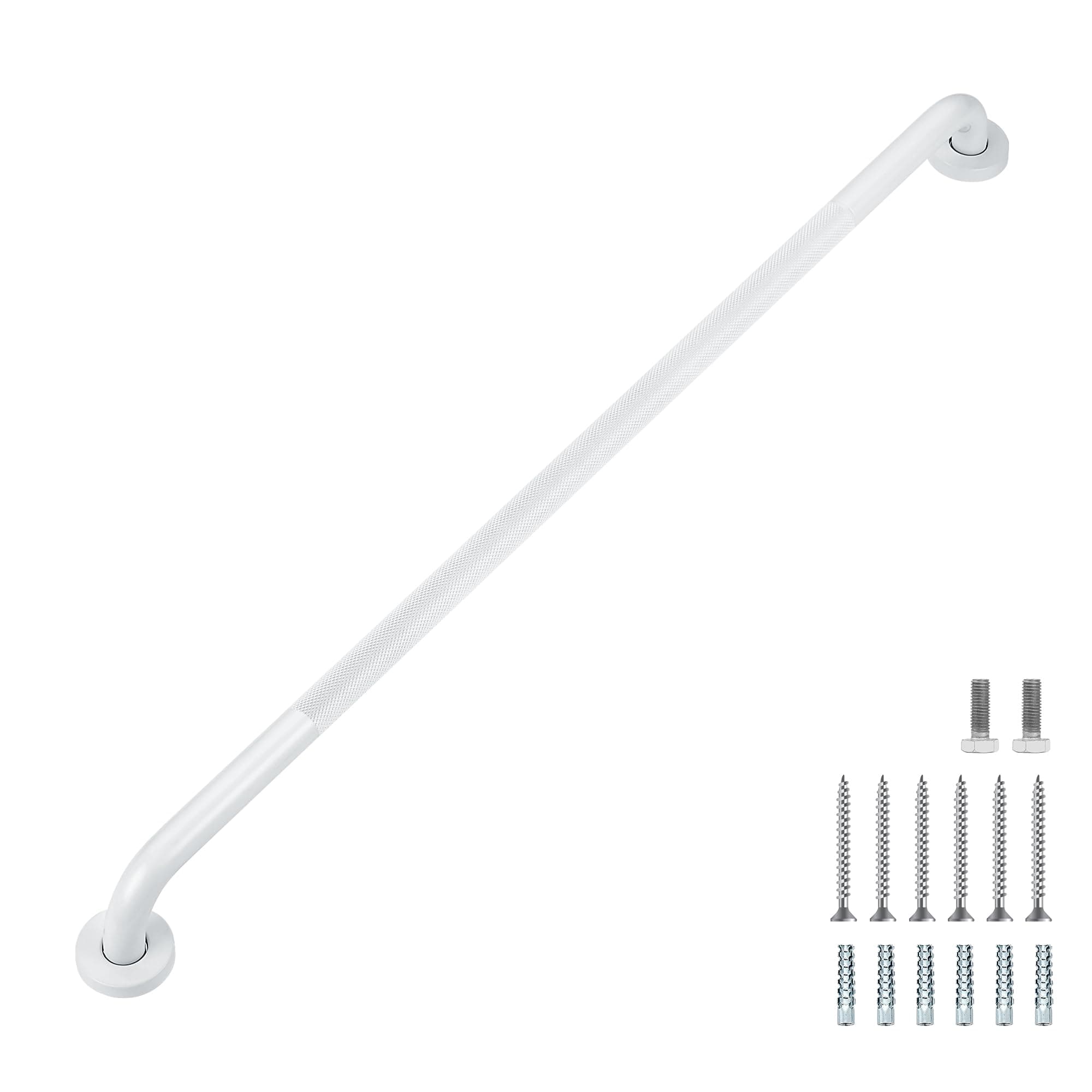 Grab Bars for Shower, 1 Pack 36-Inch Anti Slip Shower Handles for Elderly, Safety Shower Grab Bar, Stainless Steel Handicap Grab Bars for Bathroom (White 1" Diameter)