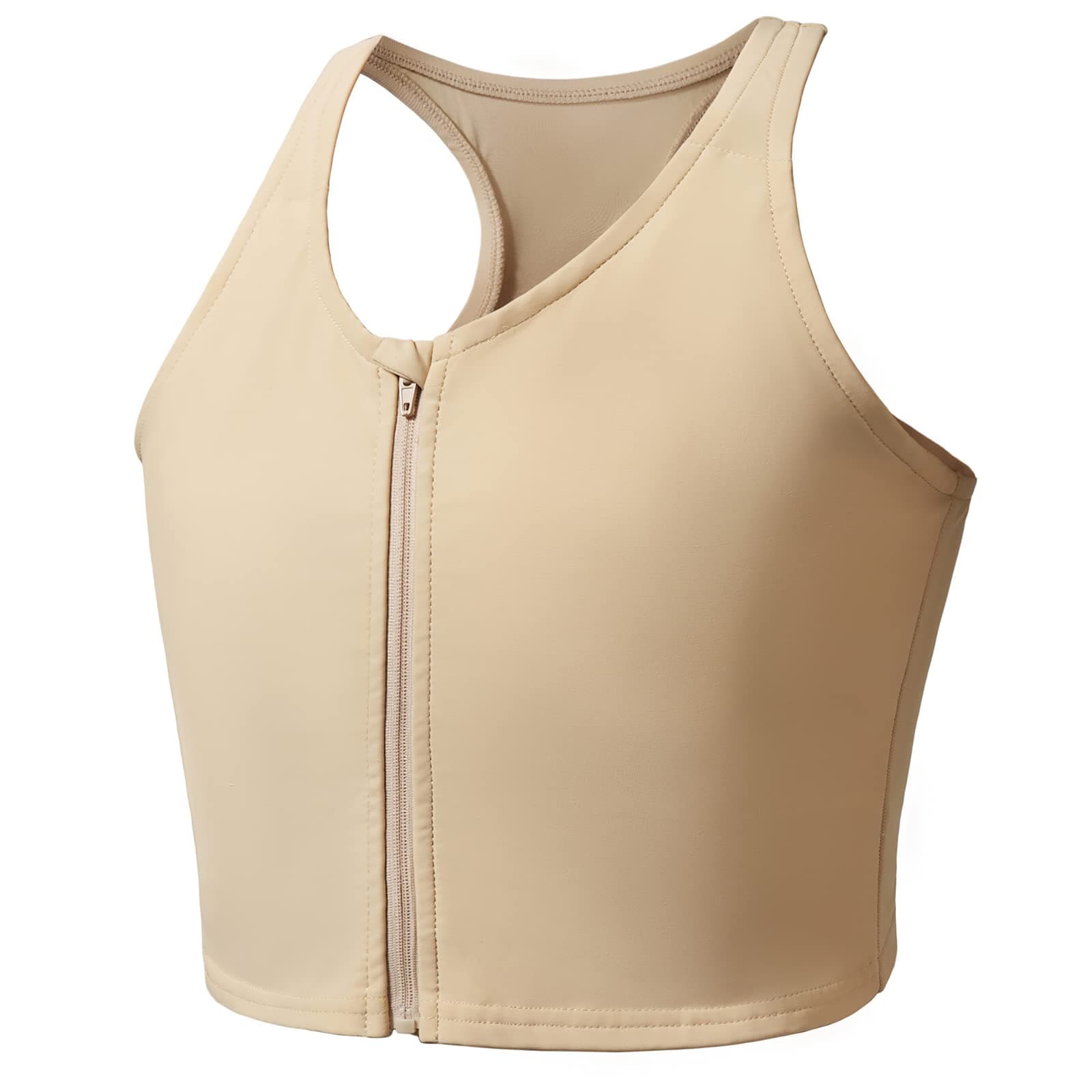 Wonababi Chest Binder Corsets for Transgender, Binder Trans with Zipper Flat Tank Top bustiers