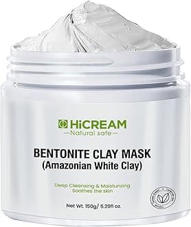 Bentonite Clay Mask, Valentines Gifts for Women Her, Deep Cleansing Facial Mask, Clay Face Mask Skin Care with Kaolin Clay and Aloe for Dull Skins Hydrating (white)