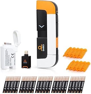 Smart Glucose Monitor Kit | Lightning Adapter (Compatible with iPhone 14 and earlier) | Test Blood Sugar Levels & Manage Diabetes, Testing Kit Includes: Glucometer with 25 Strips, 10 lancets