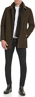 Kenneth Cole Men's Double Breasted Bib Peacoat
