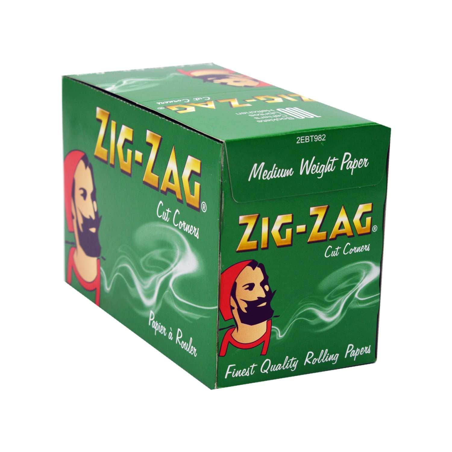 Zig Zag Rolling Papers Green Box of 100 Booklets
