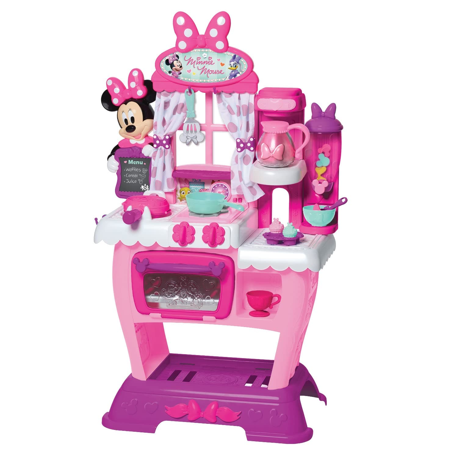 Disney Junior Minnie Mouse Happy Helpers Brunch Cafe, Play Kitchen Set for Kids, Kids Toys for Ages 3 Up, Amazon Exclusive by Just Play