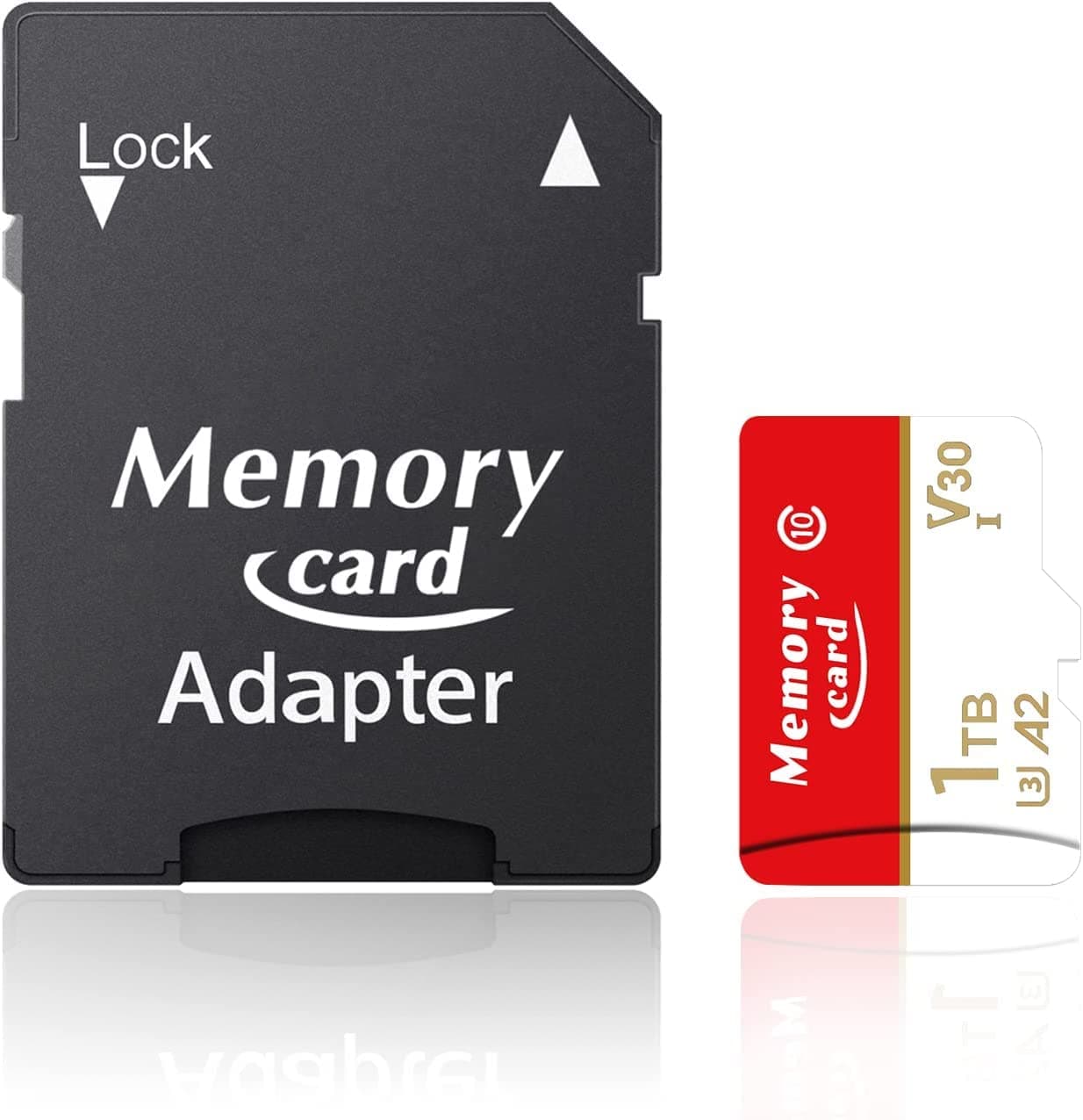 SD 1024GB MicroSDXC Memory Card UHS-I (U3), V30 4K A2, Class 10 Compatible, High Speed MicroSD Card, SD Adapter Included