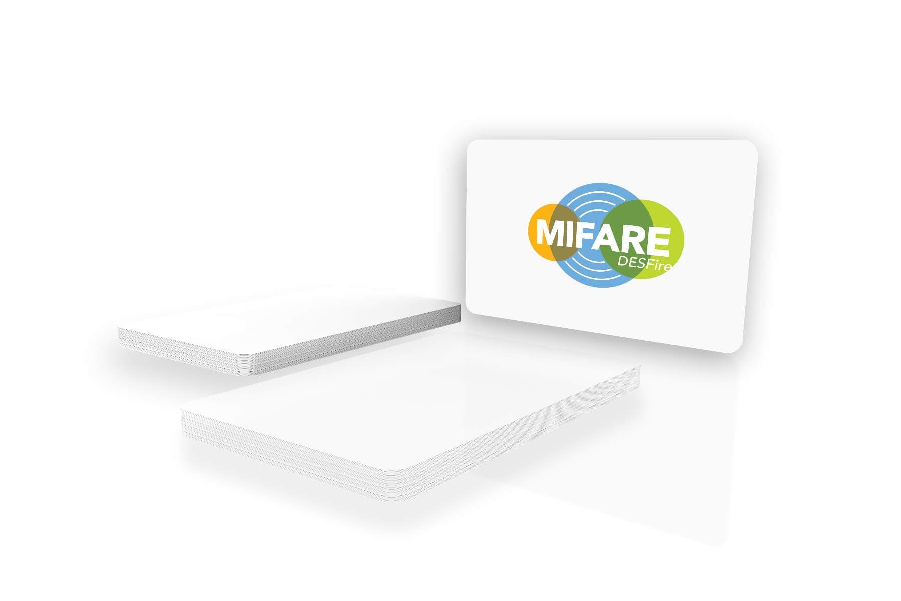 NXP Mifare Desfire EV1 4K, ISO Card, Blank White, Gloss Finish (100)