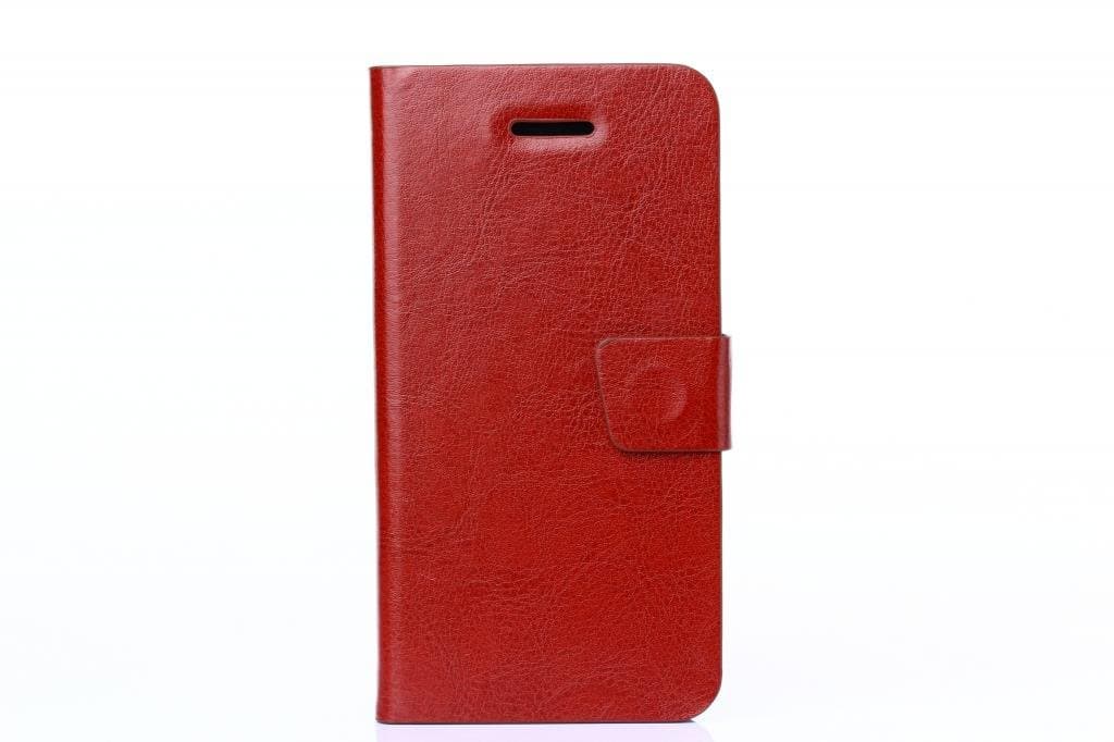 HWER 2 in 1 Bundle for HUAWEI Ascend P7 Leather Flip Protective Wallet Cover Shell with HD Screen Protector,Color:buckle ID-Brown