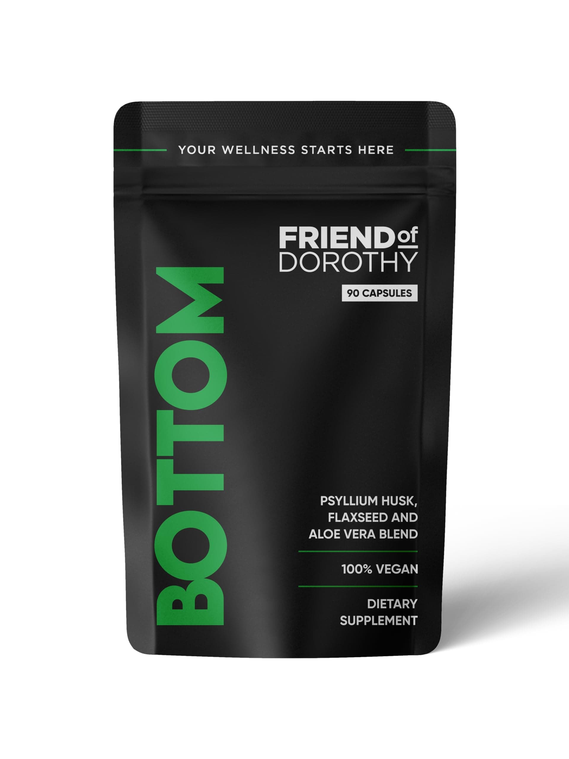 - Bottom Fiber Supplement for Effortless Prep Time - Helps Promote Digestive Regularity - Psyllium Husk Based - for Men Who Bottom, 90 Capsules