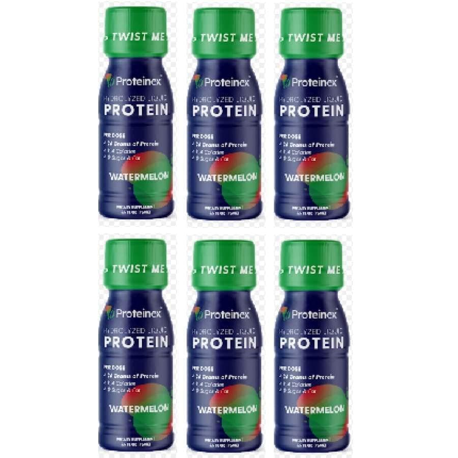 Proteinex 2Go Liquid Predigested 26g Protein Shots - Available in 2 Flavors Watermelon / 6-Pack