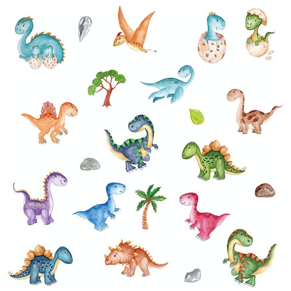 Creative Dinosaur Wall Decals, DIY Adorable Animal Dinosaur Wall Sticker for Kids Boys Girls Room Classroom Decoration, Kids Birthday Christmas Gift