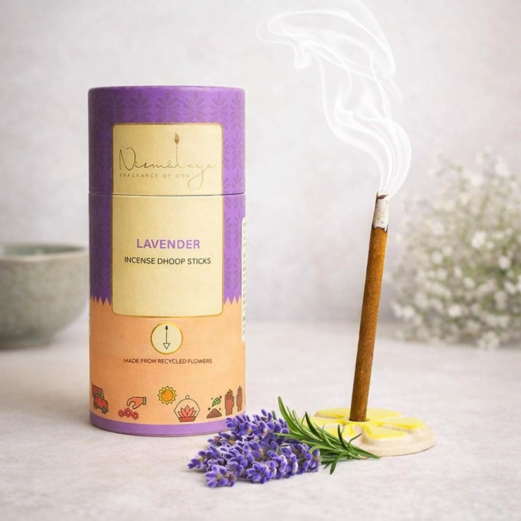 Nirmalaya 100% Natural Lavender Dhoop Sticks for Pooja 40 Sticks