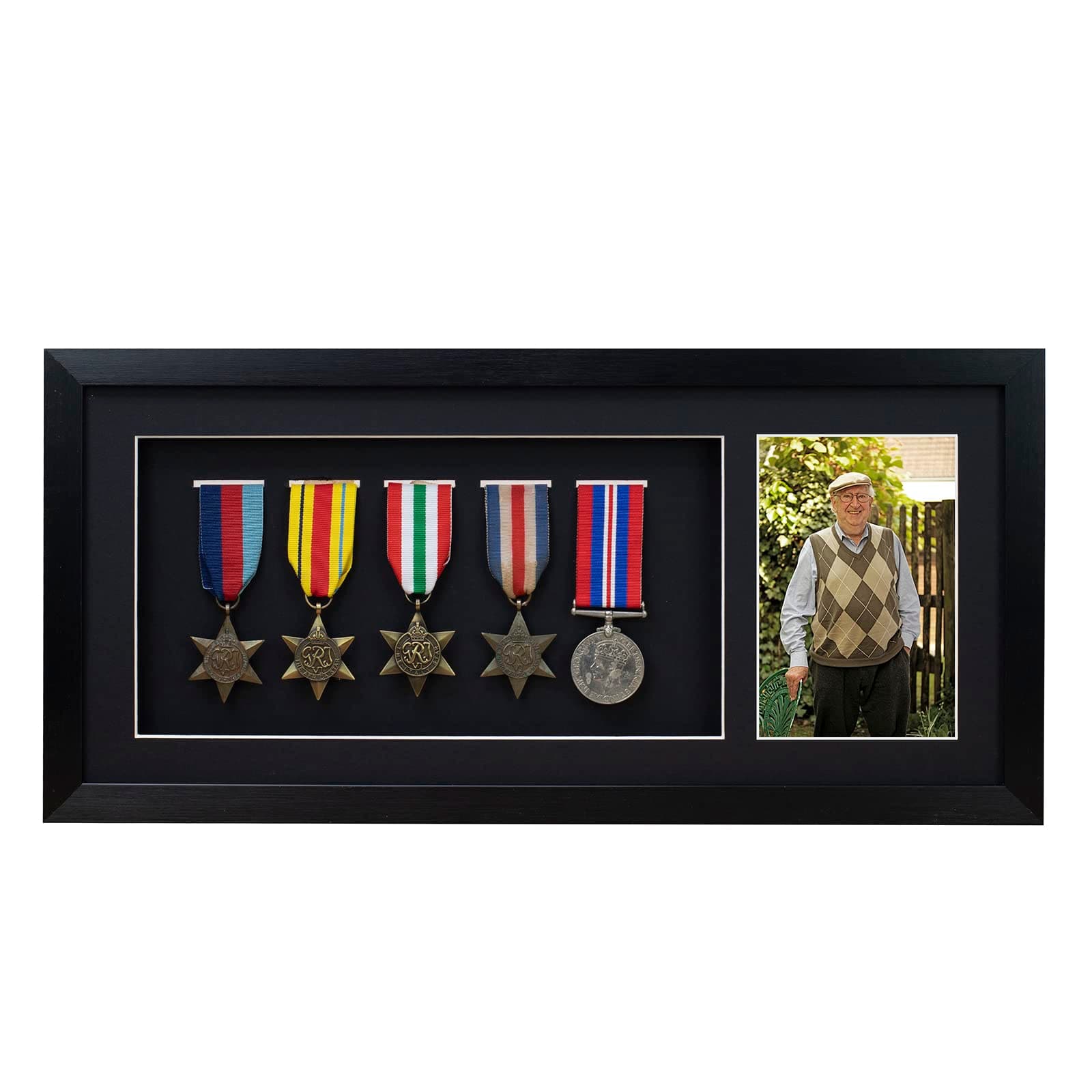 Medal 3D Deep Medal Box Frame With 6×4 inch Photo For War, Military and Sports Medals