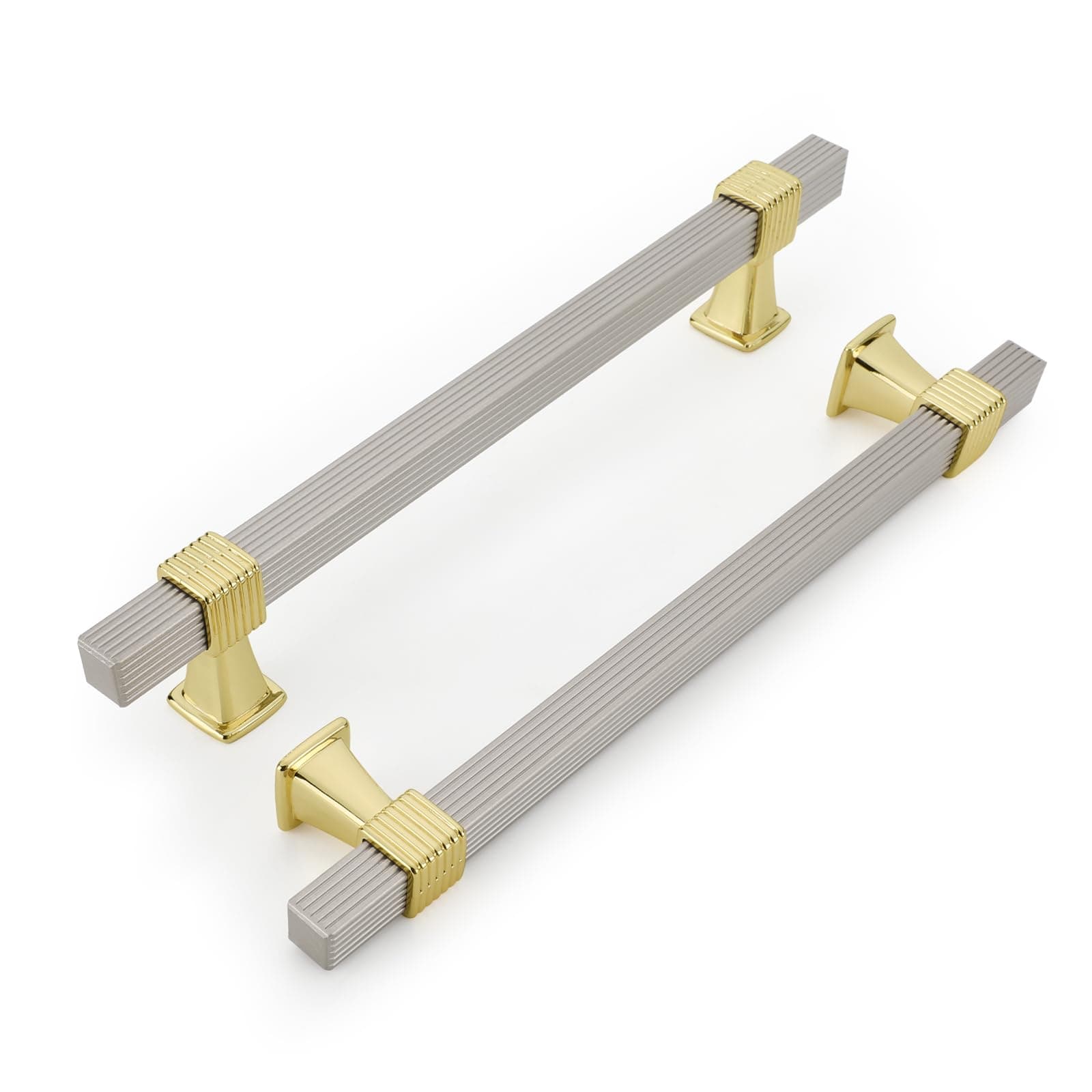 Rergy 10 Pack Cabinet Pulls Brushed Nickel 6-1/4in Cabinet Handles Solid Modern Drawer Pulls Brushed Nickel Cabinet Hardware Pulls for Kitchen