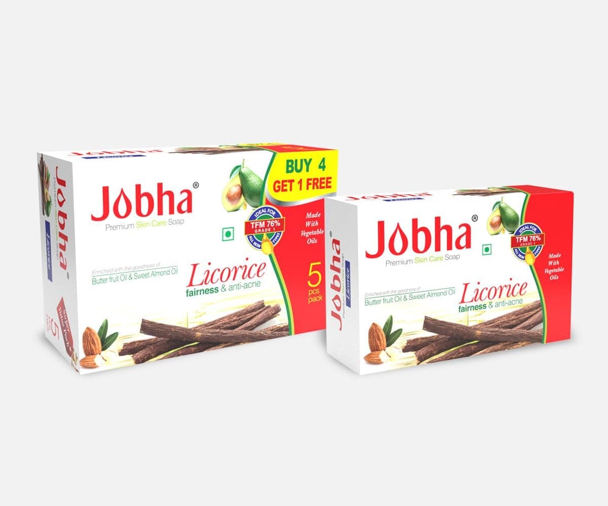 Licorice Soap with essential oil, Vit A and Vit E for Skin moisturizing, fairness for all Skin Soap for Women- 75gm each (4+1free)
