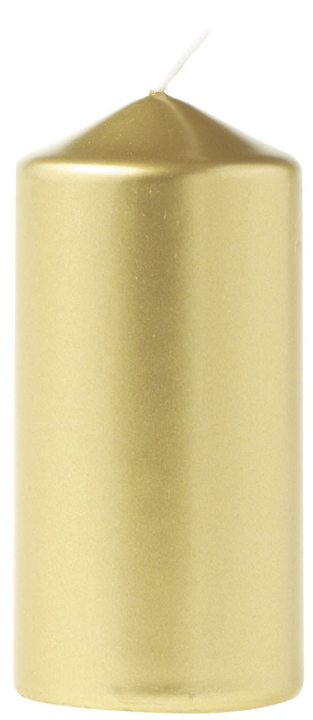 Eika Pillar Candle Gold, 6 x 11 cm, Paraffin Wax, 6x6x11 cm