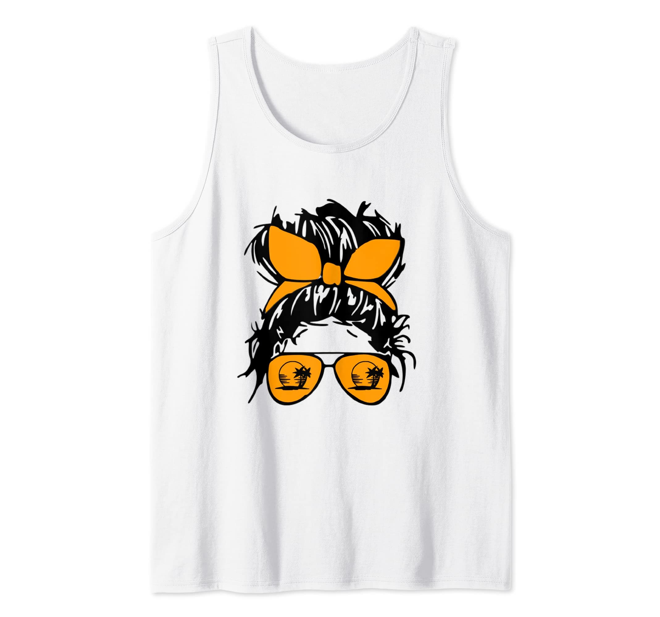 gildanMessy Bun Beach Tank Top