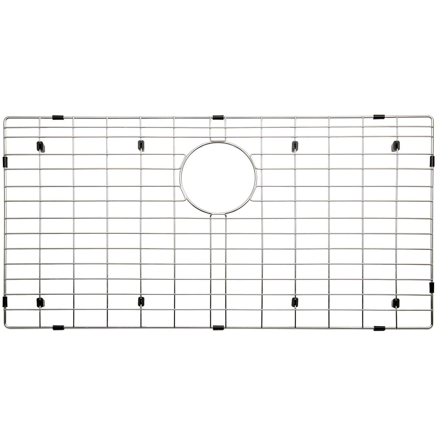 Serene Valley 29-5/16" x 16-3/8" Sink Bottom Grid, Rear Drain with Corner Radius 3/16", Sink Grids Stainless Steel NLW3017R