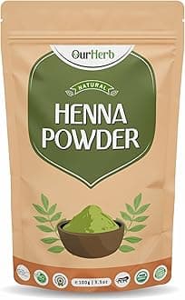 Pure & Natural Henna Powder (Lawsonia Inermis) Enriched With Precious Herbals for Natural Hair Color, Growth Boosters & Conditioning - 100g | 3.5 Oz
