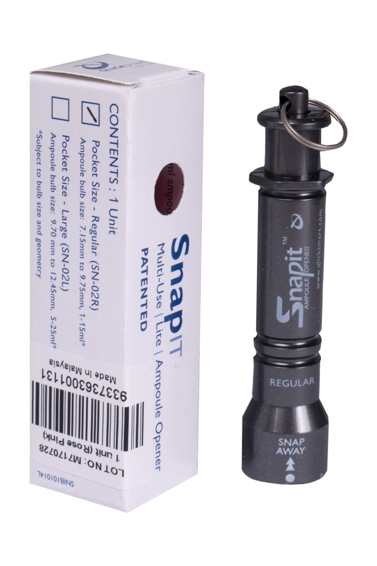 Snapit Lite Reusable Ampoule Opener, Regular - Pocket Size (SN-02R)