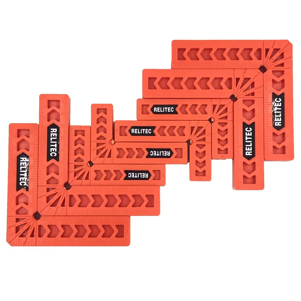 90 Degree Corner Clamp Clamping Squares Woodworking Tools Positioning Squares Right Angle Clamp Wood Clamps for Gluing Cabinets Picture Frames or Drawers Set of 8(3" 4")