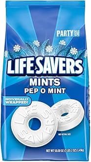 Pep-O-Mint Breath Mints Hard Candy, Party Size, 50 oz Bag