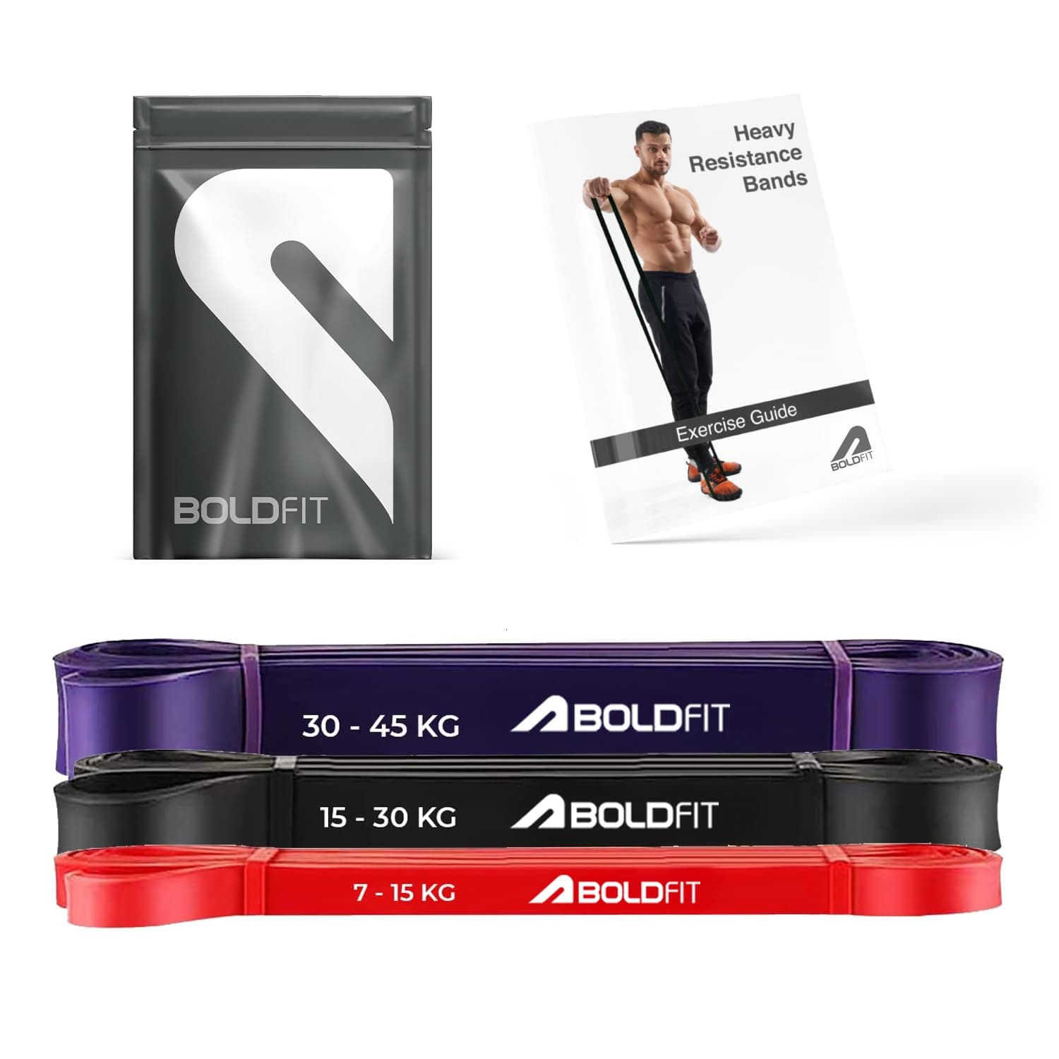 Boldfit Heavy Resistance Band for Workout Set Exercise & Stretching Pull Up Bands for Home Exercise Bands for Gym Men & Women Resistance Bands Loop Bands Toning Bands Resistance Band for Men