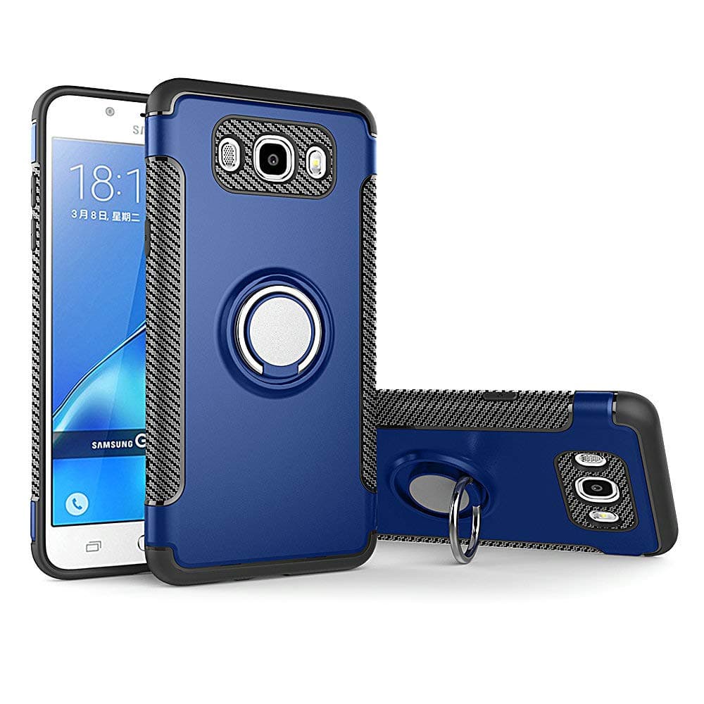 Case for Galaxy J7 2016 ,Case for Samsung -J710F/DS Galaxy J7 2016 / -J710GN/DS -J710MN/DS -J710FN/DS / -J710FN/DD Galaxy On8 Case Cover 360 Degree Rotating Bracket Protective Case Blue