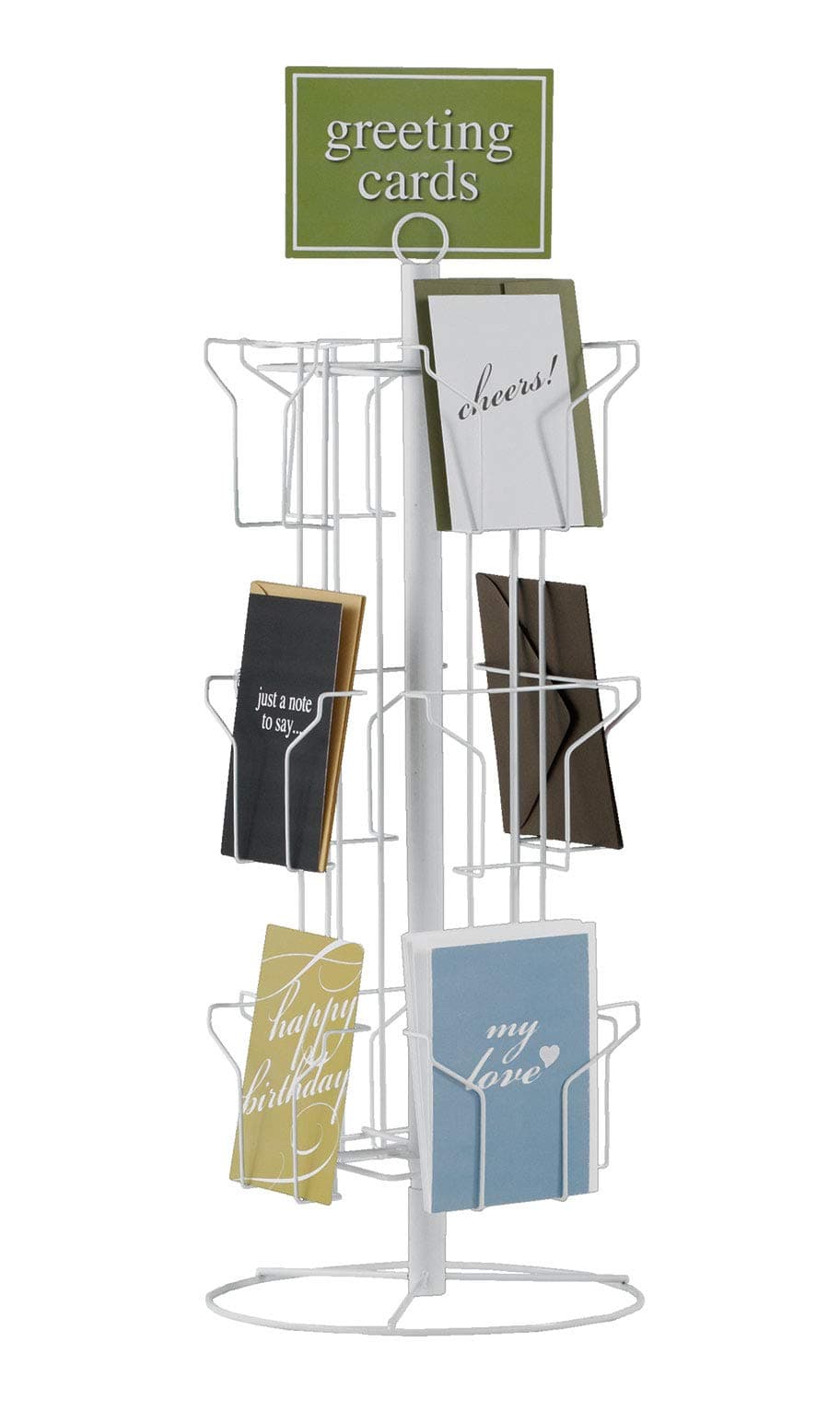 SSWBasics12-Pocket Rotating Greeting Card Rack - 25”H x 12”D