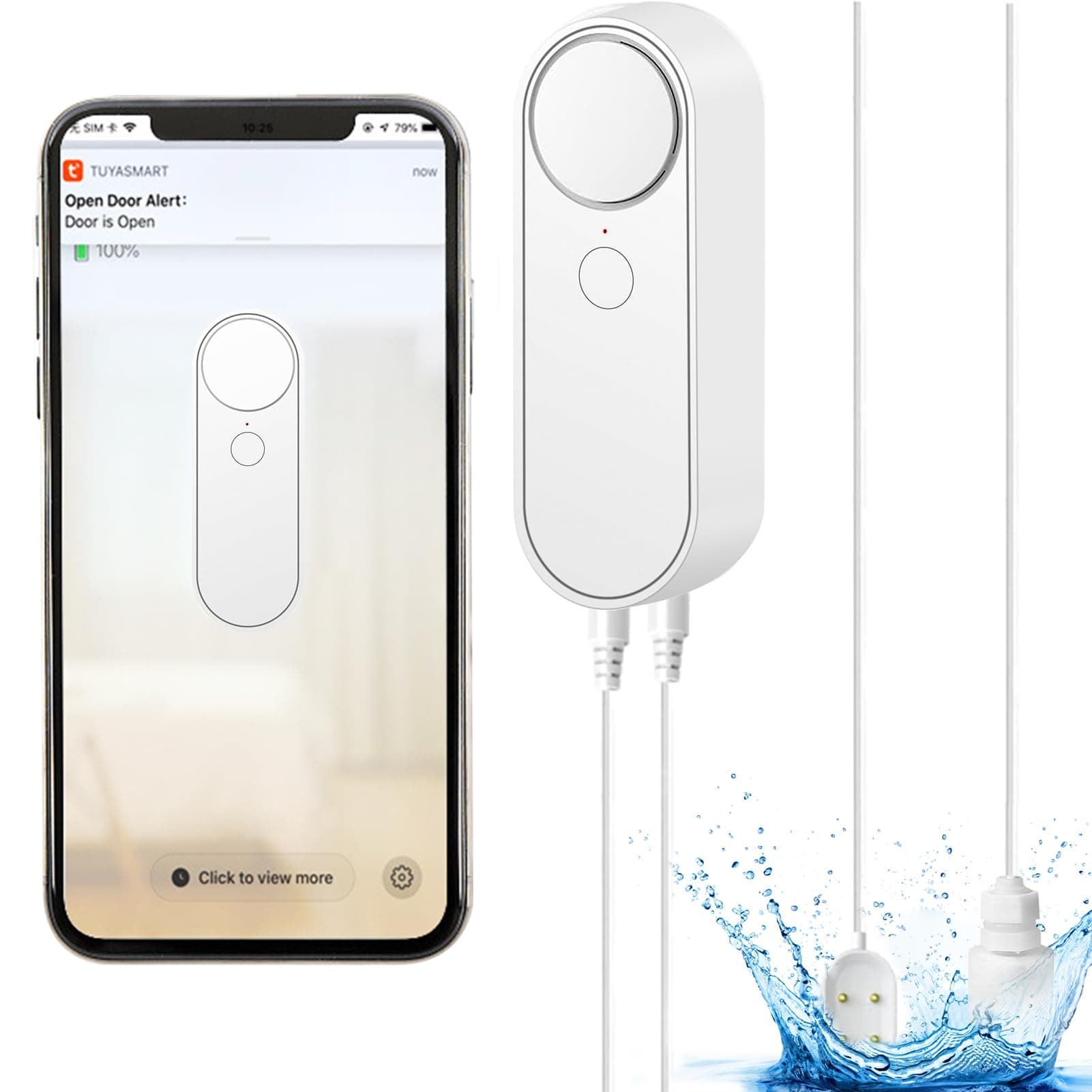 Water Leak Detector 90dB Super Loud Alarm