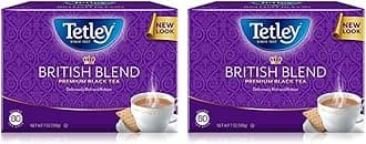TetleyBritish Blend Premium Black Tea Bags, 80 Tea Bags (Pack of 2)