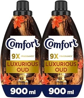 Comfort Concentrate Fabric Softener, Luxurious Oud, 9X Fragrance, 900Ml X 2