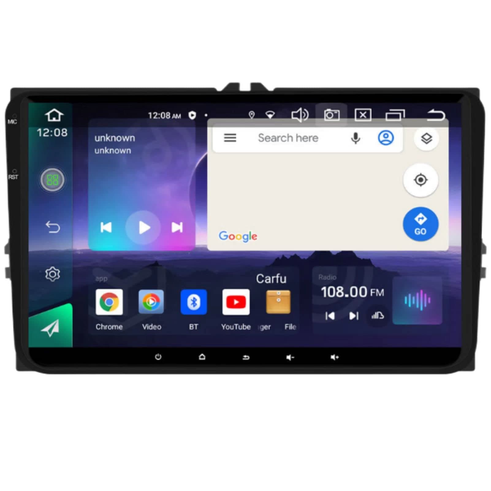 9 inch Car Radio GPS 2 din Android 11 System Auto Carplay for Volkswagen Golf Polo Passat Skoda Fabia Octavia Seat Leon 1+16GB Multimedia Player WiFi