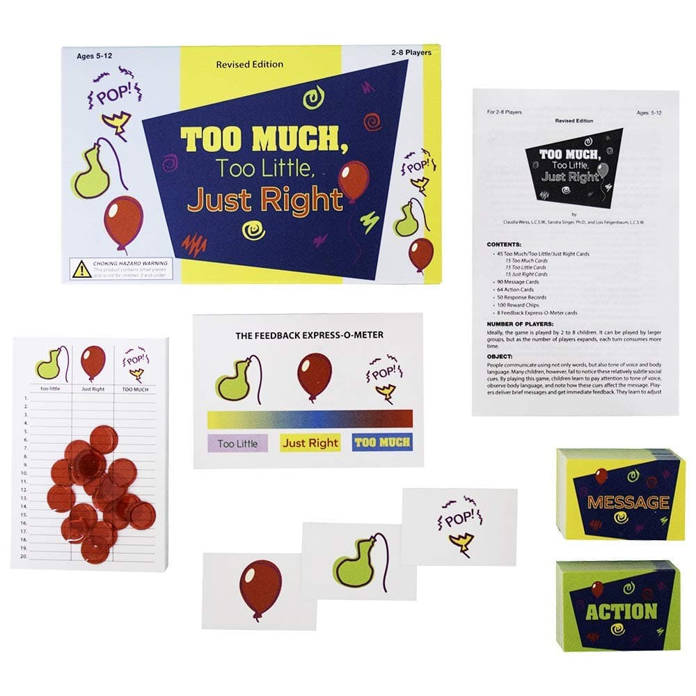 Creative Therapy StoreToo Much, Too Little, Just Right: A Social Communication Game, Revised (Ages 5-12, 60+ Months)